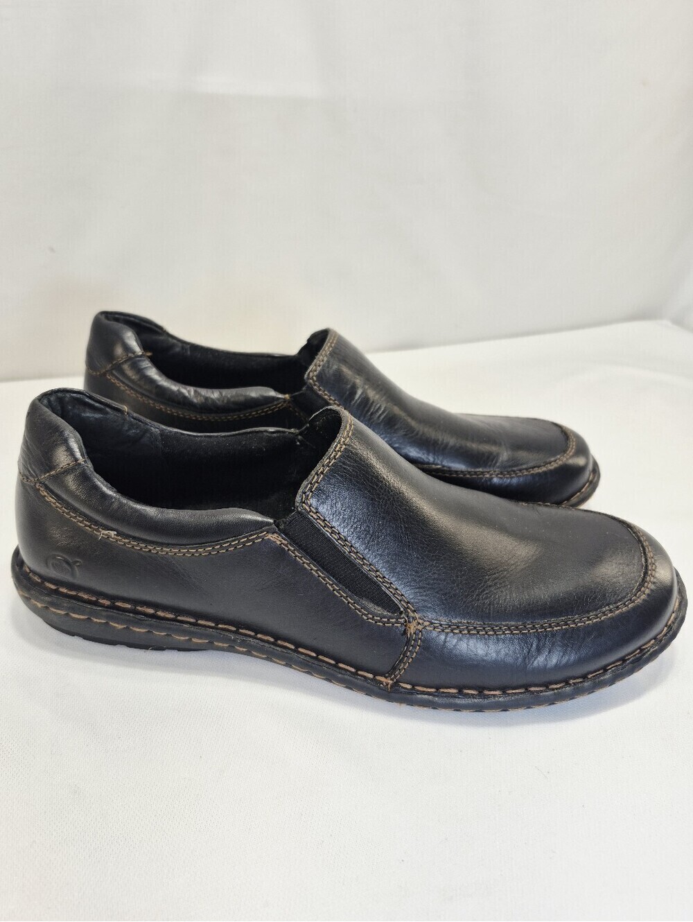 Born Blast III Shoes Women’s 10M Black Leather Casual Slip On Loafer Shoes